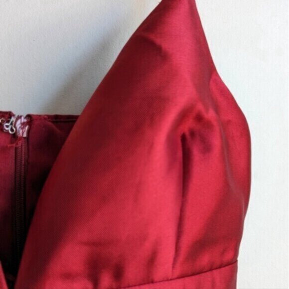 NWT Lulus red satin Glamorous Life sleeveless mini dress - Picture 5 of 9